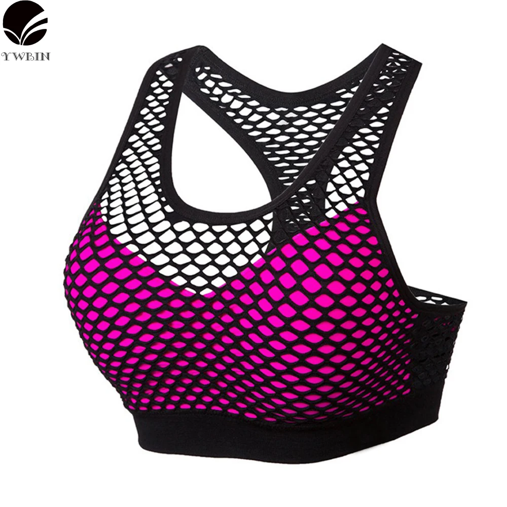 YWBIN brand Sports Bra Women Fitness Top Shake proof Padded Yoga Bra