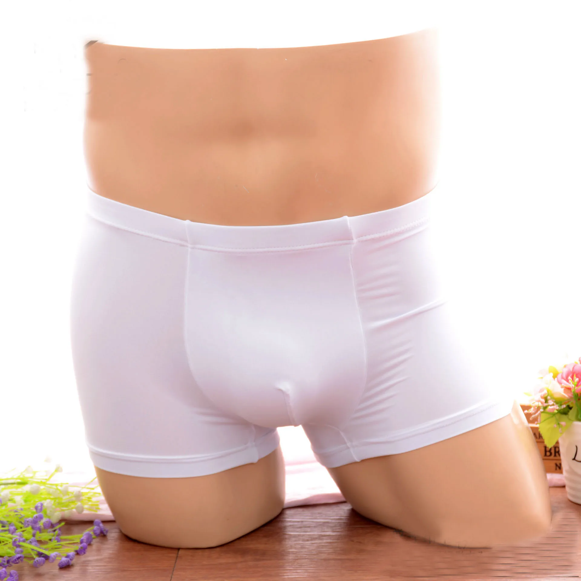 Мужское нижнее белье ультратонкие боксеры из ледяного шелка размер L XL XXL XXXL 4 вида