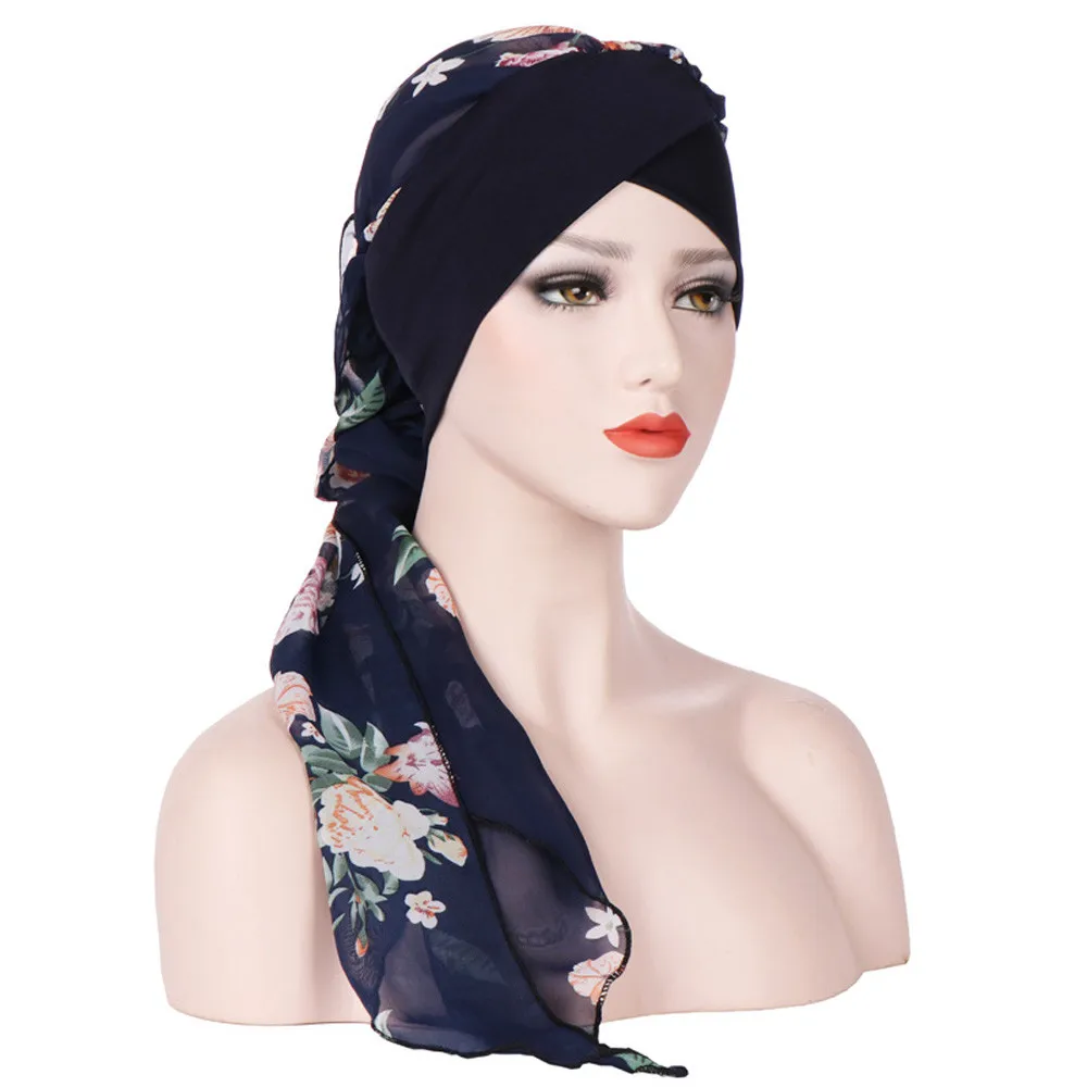 Мусульманский платок для женщин тюрбан Повседневные Головные уборы повязки бандана для рака кость шляпа бренда Gorra Mujer#0815