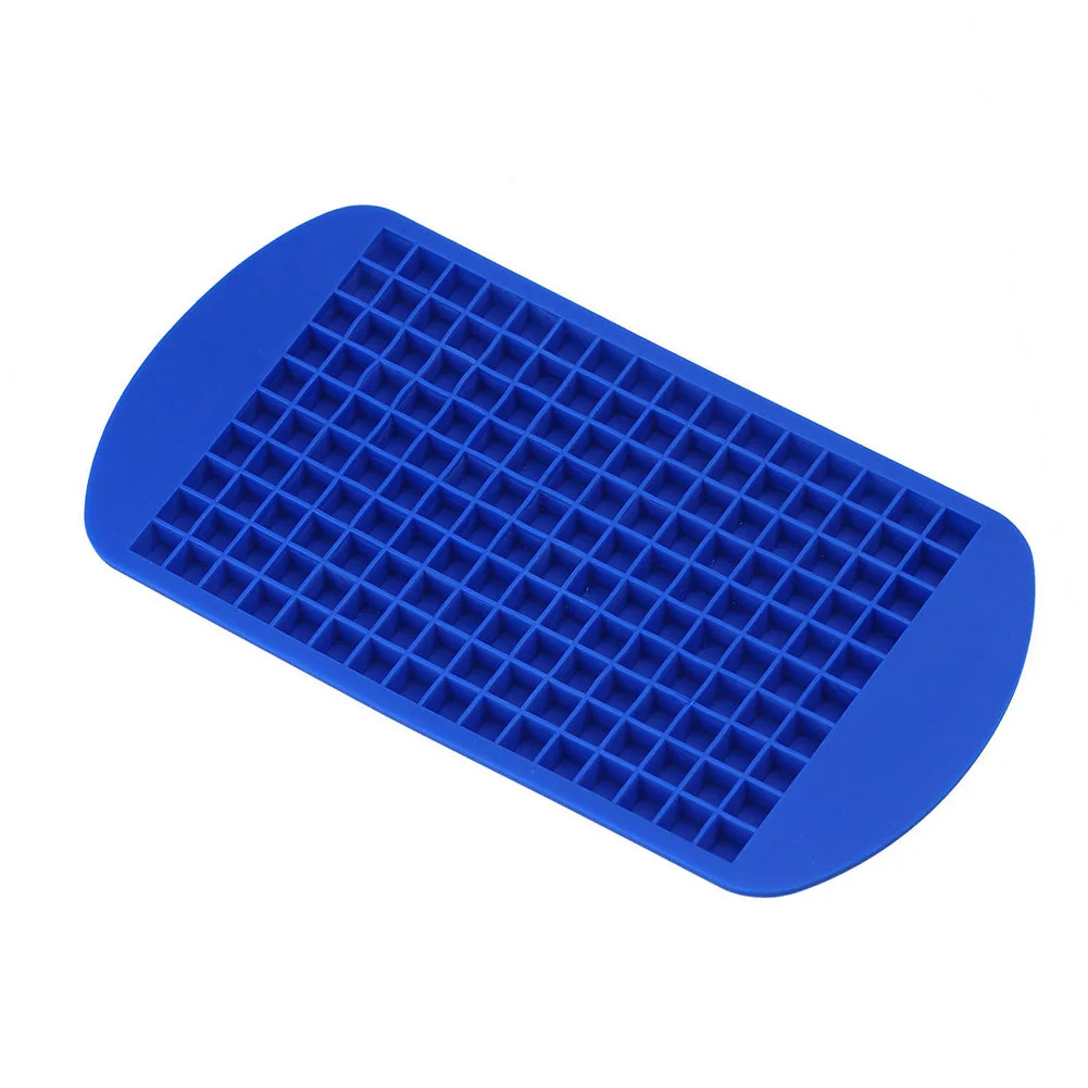 Dark Blue 160 Practical Ice Mold Mini Small Ice Cube Tray Frozen Cubes Trays Silicone Ice Mold Kitchen Tool XB 66 - Цвет: Dark Blue