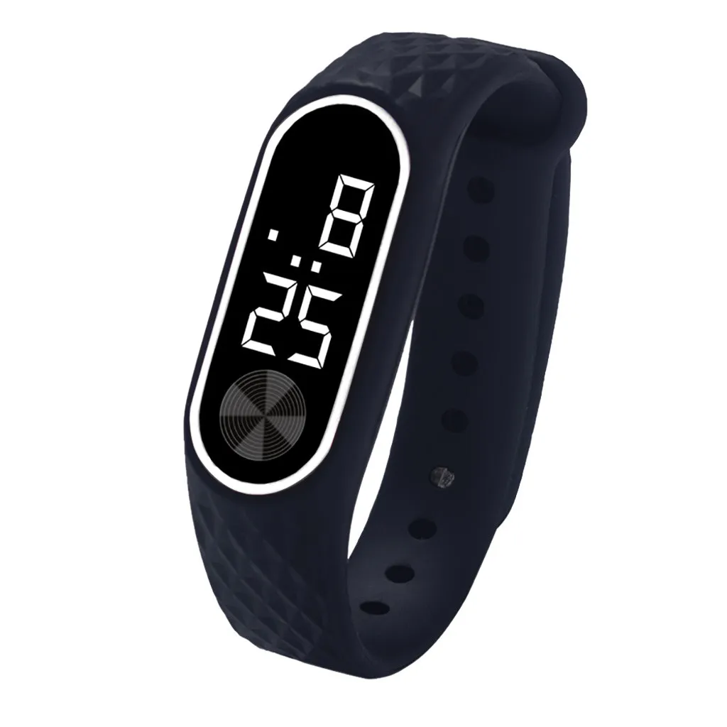Светодиодный спортивный браслет с цифровым дисплеем для женщин, часы с силикагелем, Reloj deportivo para mujer Wd2