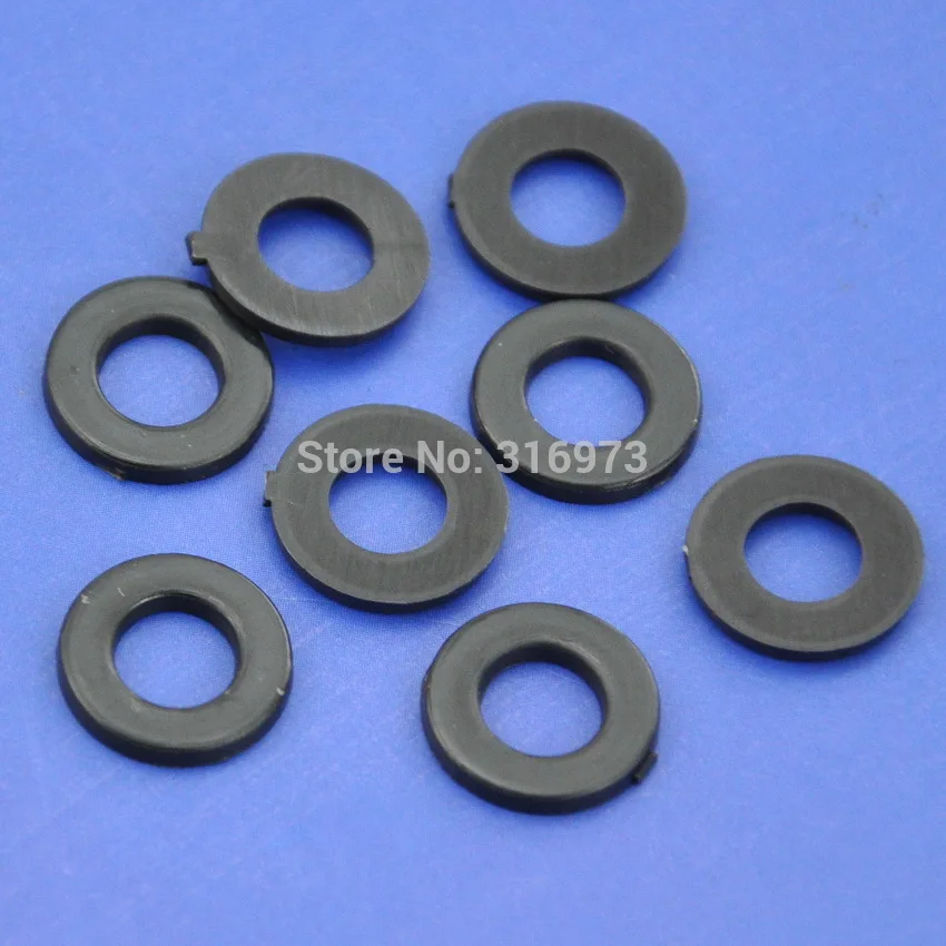 ( 10 pcs/lot ) Black Flat Nylon Washer for M6 Screws, OD 12mm ID 6.1mm