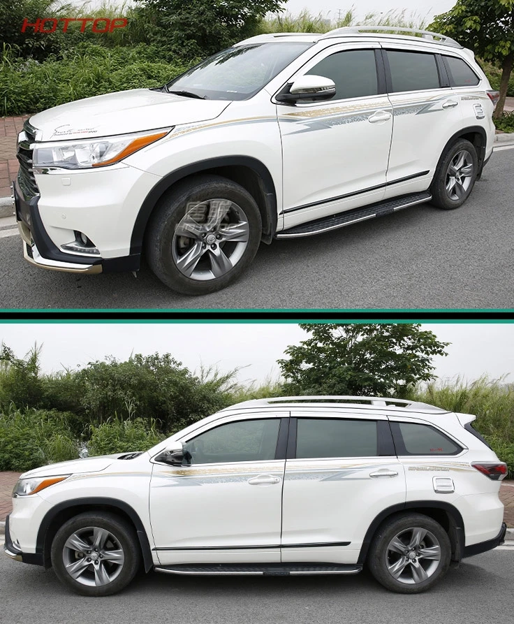 Хромированная дверная боковая формовочная отделка для Toyota Highlander декоративная отделка