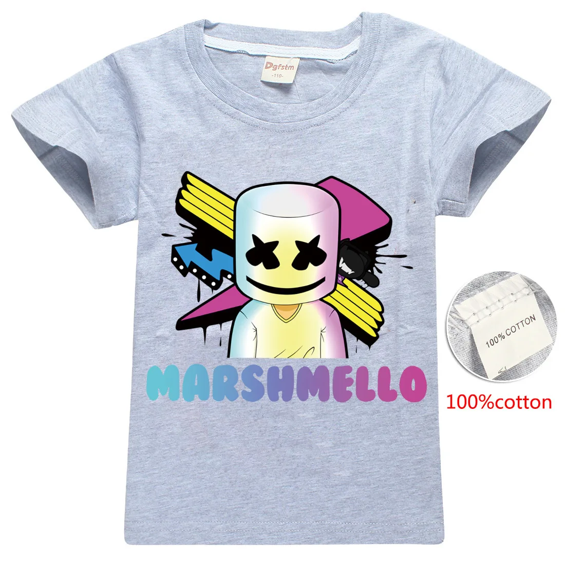 

2019 New Marshmello Kids T Shirt Dj Music Children T Shirt Marshmello Baby Boys Girls Tops Tees Fashion Summer Tshirt Tees