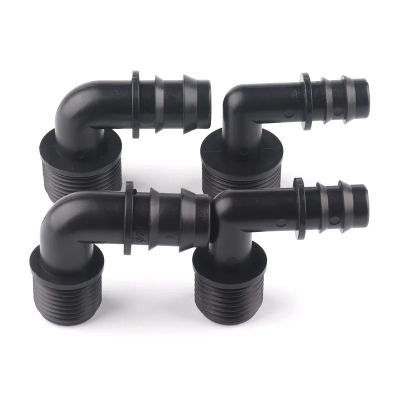10pcs 16mm PE Pipe Connectors Garden Water Micro Drip Irrigation Pipe Hose Connector Watering System Joints Tee Elbow Plug drip system kit