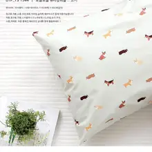 Половина ярда корейский импорт простой хлопок ткань с принтом собаки из мультфильма, ручная работа DIY Лоскутная детская одежда хлопок A719