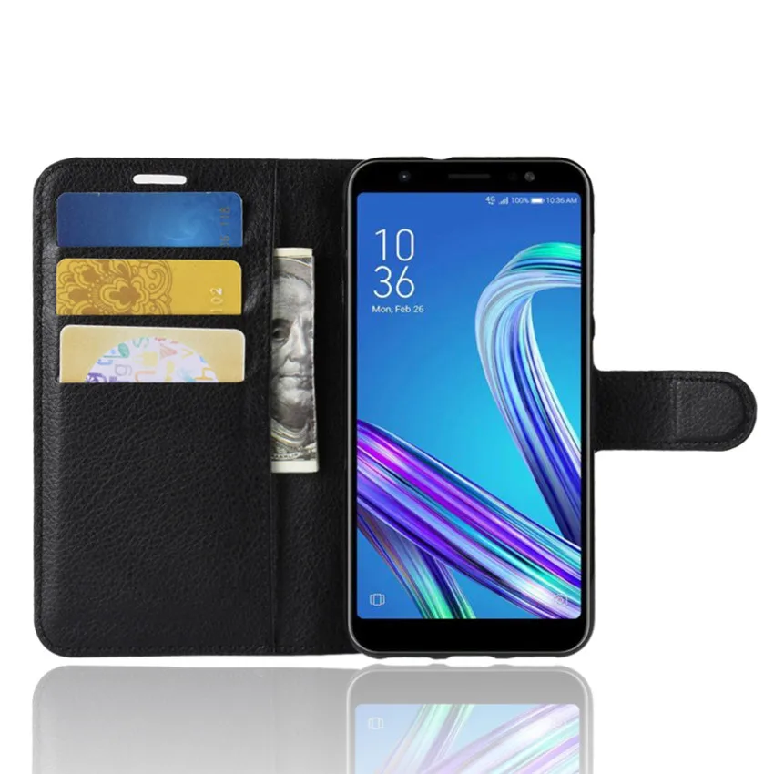 لآسوس zenfone ماكس m1 ZB555KL حالة جلد الوجه الهاتف محفظة جلدية حامل القضية لاسوس zenfone ماكس m1 ZB555KL الغلاف