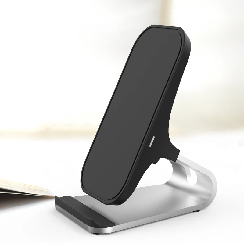 10W Phone Stand Wireless Charger For Galaxy S9 S8 Plus Alloy QI Wireless Charging For Iphone 8 8plus X Fast Charge (25)