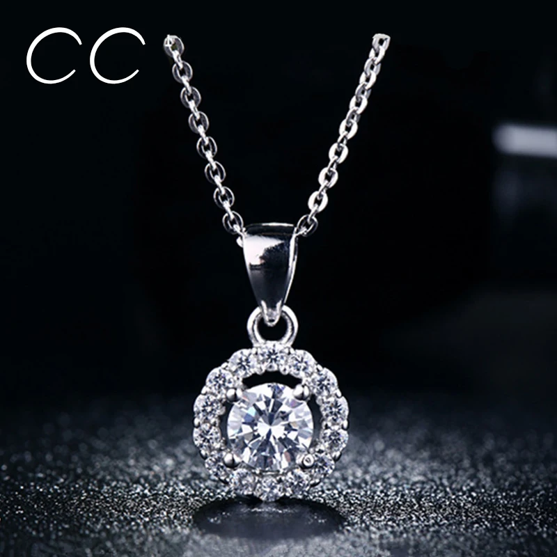 www.bagssaleusa.com : Buy Women&#39;s Pendant Necklace White Gold Plated Created Diamond Jewelry for ...