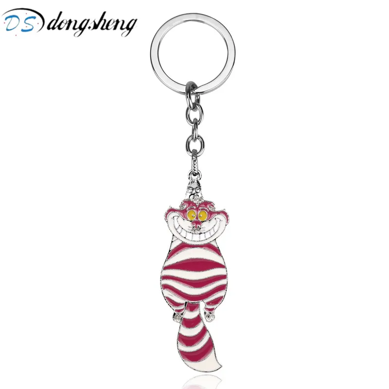 

dongsheng Fashion Accessories Unique Jewelry Keychain Alice in Wonderland Cheshire Cat Pendants Key Chain Cartoon Keyrings-50