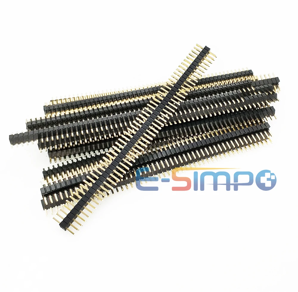 

10pcs 1.27mm Pin Header 1x40p 1x50p Pitch 0.05"PCB Male Pin Header Strip,Straight,Singe Row L7.2 Gold-plated