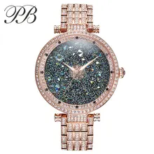Women Watches Luxury PB Brand Retro Austrian Crystal Custom Display Waterproof Quartz Wrist Watches montre femme HL639