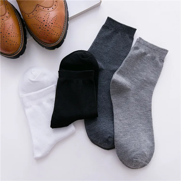 La MaxPa/3 пары мужских носков, однотонные хлопковые классические повседневные носки для деловых людей, летние и осенние дышащие мужские носки