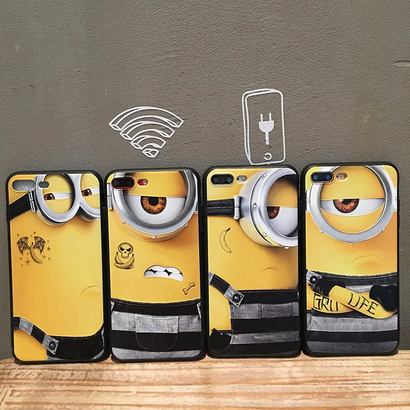 

Diversified expression Minions pattern For iPhone 6 6plus minion rush Soft TPU case for iphone 6s 7 7plus phone back cover
