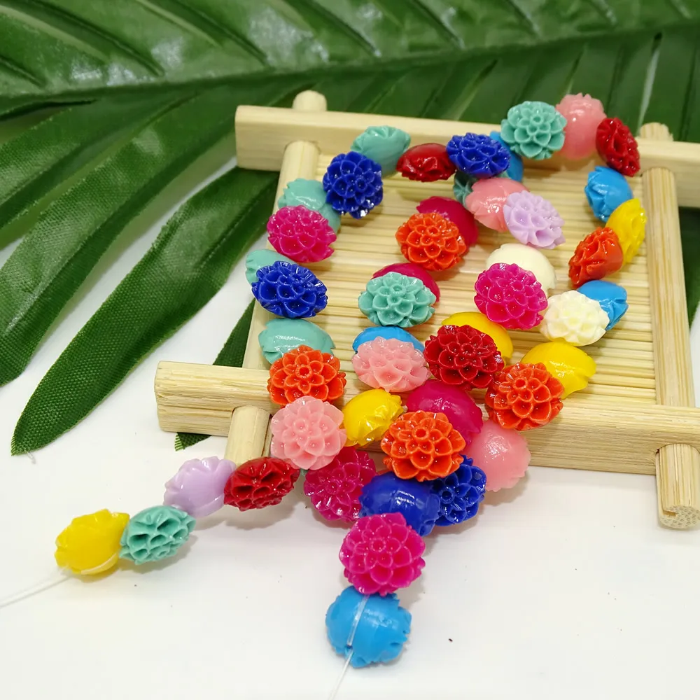 

Mixed Color Created Coral Carved Flower Spacer Beads Diy Craft Material For Jewelry Making Wholesale Bead