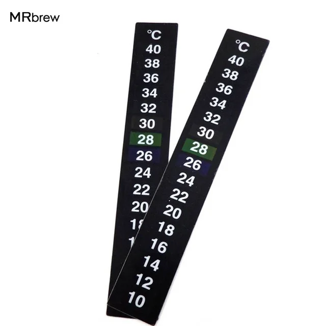 2pcs/lot Homebrew Sticker Thermometer 10 - 40 C degree, Fridge Kitchen Liquid Crystal Thermometer