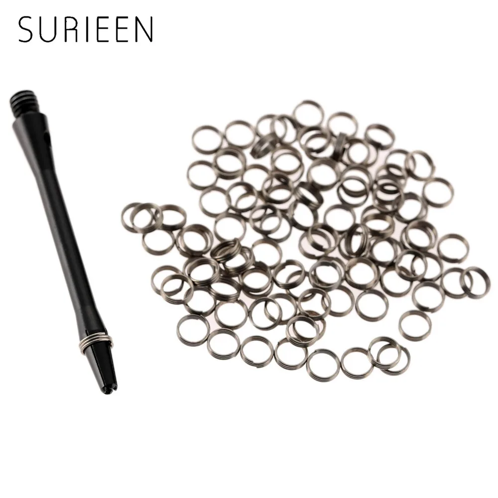 50 Pcs/Lot Professional Silver Stainless Steel Dart Shaft Rings springs fix Nylon stems & Darts flights Dardos Darts Accessories