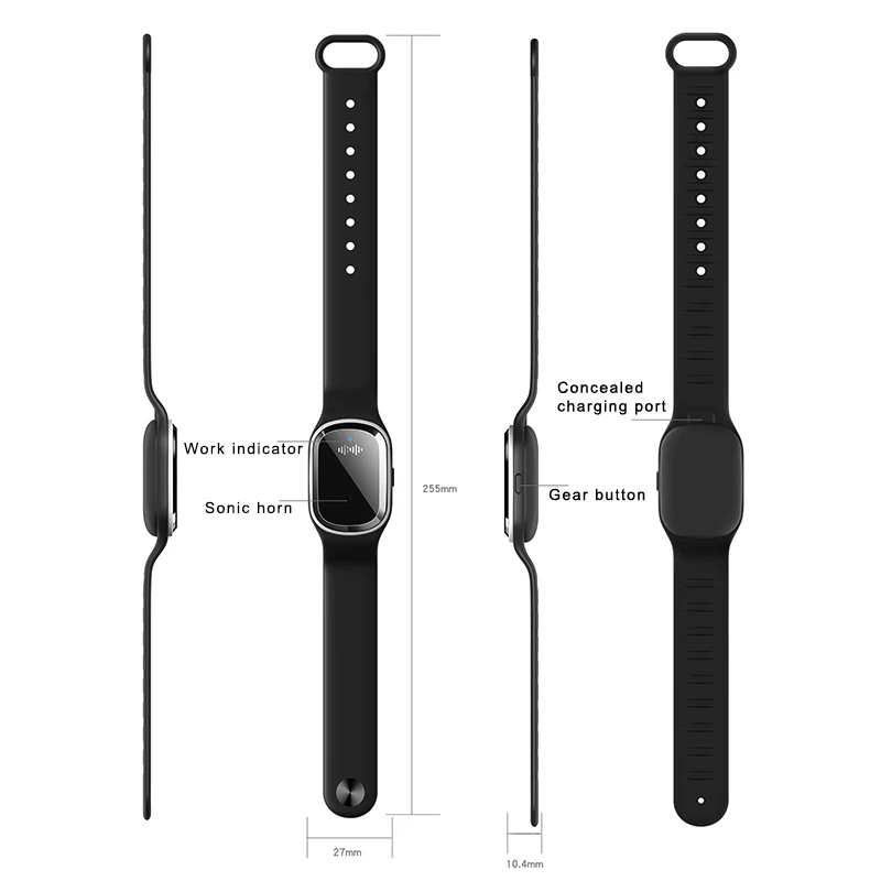 

Mosquito Repellent Bracelet Rechargeable Ultrasonic Biological Safe Non Toxic BDF99