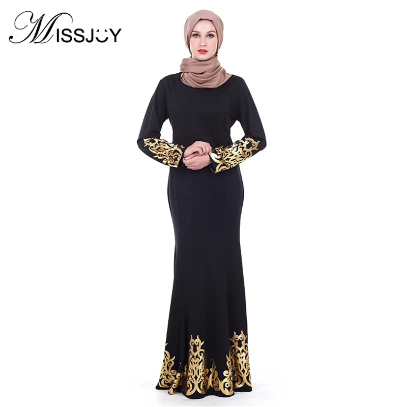 Модное исламское платье MISSJOY 2018 Katan Abaya зимвечерние праздничное элегантное с