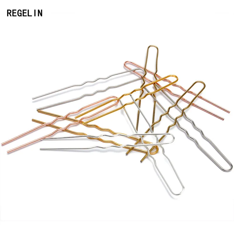 REGELIN 70 мм * 1 2 необработанные латунные палочки для волос цвета розового золота u