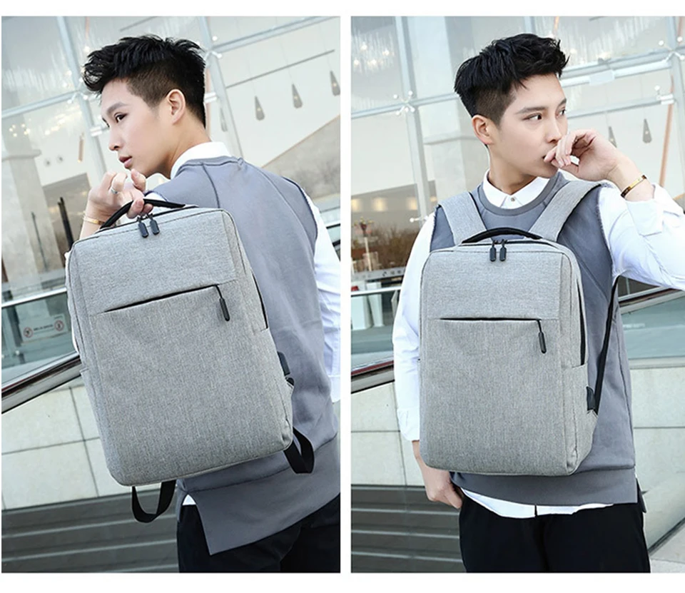 Mens Backpack 15.6 Inch Laptop Backpacks Male Notebook Back Pack USB Charging Travel Bagpack Student Waterproof Women Style Bags (18)