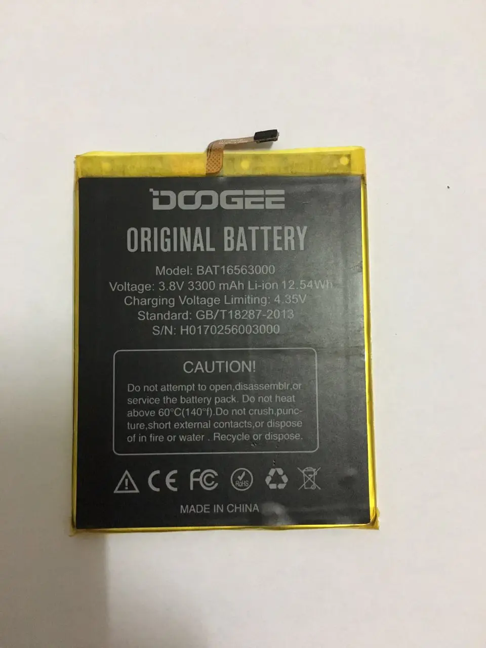 

Doogee shoot 1 Battery New Original 5.5inch doogee shoot 1 Mobile Phone Battery 3300mAh