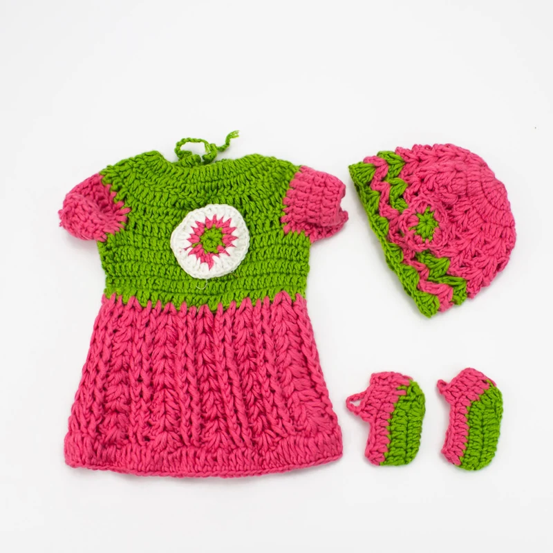 NPKDOLL Reborn Baby наряд 16 дюймов 45 см розовые фиолетовые куклы шапка милые аксессуары
