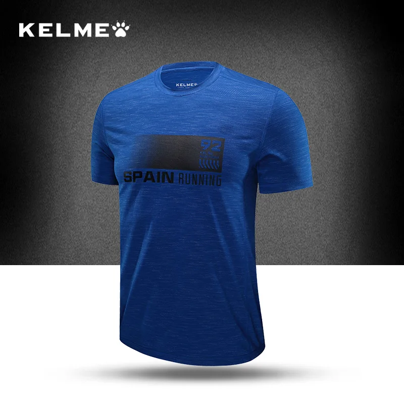 

KELME Men's Running Shirts Fast Cool Training T-Shirt Short Sleeve Cotton Shirt At Dry Outdoor Sports Tops Tees 3681037