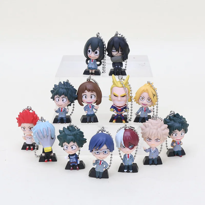 

13pcs/set My Hero Academia Figure toy Midoriya Izuku Bakugou Katsuki Shoto Boku no Hero Academia Keychain my hero Pendant Toys