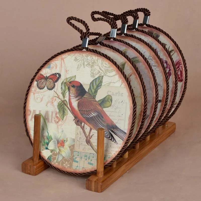 

Colorful china wind coasters American style home kitchen decoration