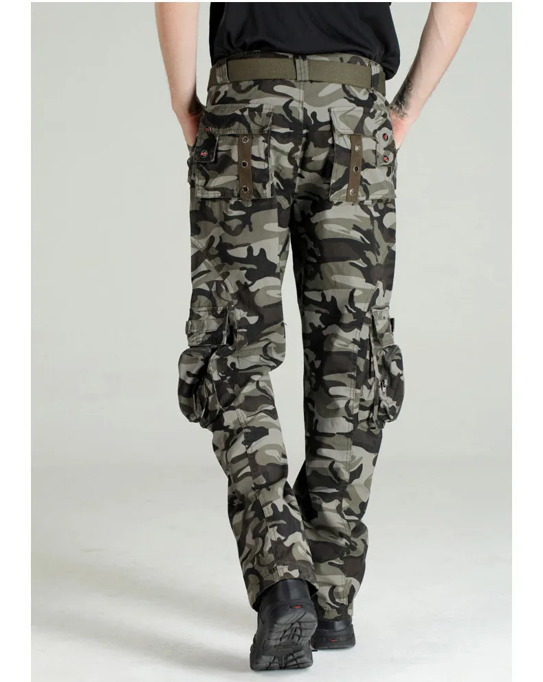 Outdoor Camouflage Multi Pockets Casual Pants Men's Military Tactical  Trousers Overalls 