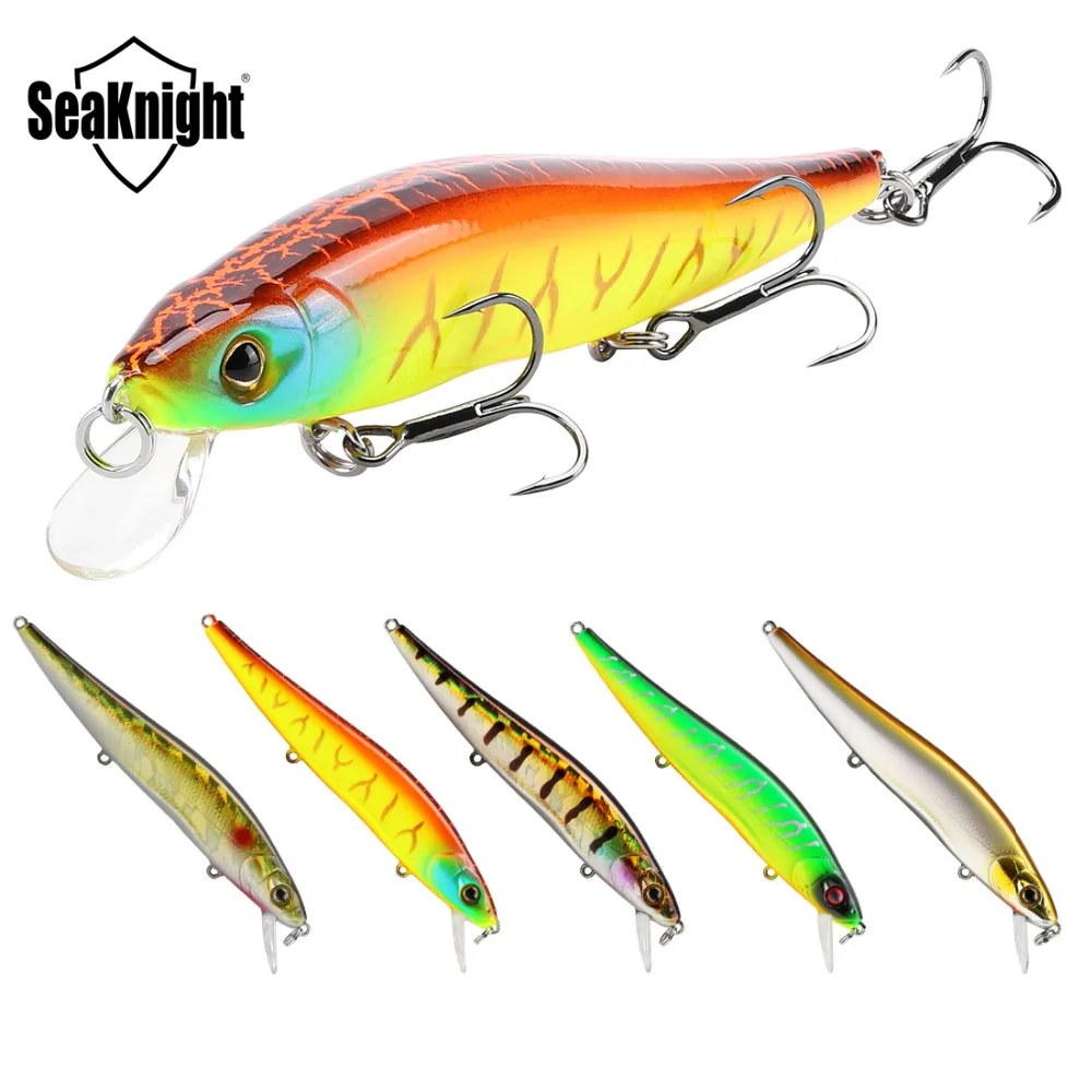 

SeaKnight SK020 5PCS Fishing Lure Minnow 14g 110mm Wobbler Floating Hard Bait 3D Eyes 3 Hooks Artificial Swimbait Fishing Lure