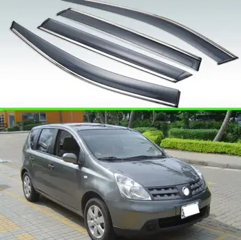

For Nissan Livina L10 2006 2007 2008 2009 2010 2011 2012 Plastic Exterior Visor Vent Shades Window Sun Rain Guard Deflector 4pcs