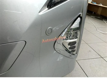 

ABS Chrome Front Fog Light Lamp Eyebrow Cover Trim 2pcs For Toyota Prius 2016