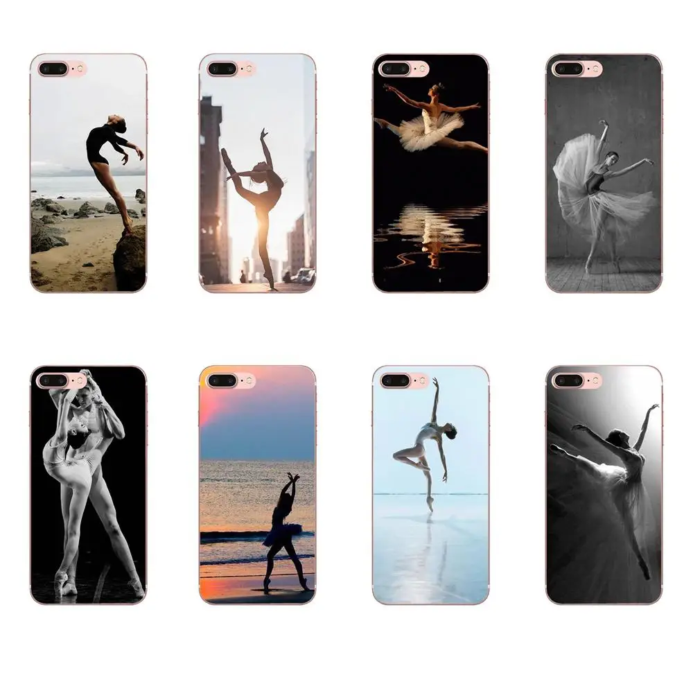 

For Apple iPhone 4 4S 5 5C 5S SE 6 6S 7 8 Plus X XS Max XR TPU Cases Capa Elegance Ballet Dance