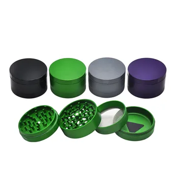 

Aluminum Alloy Metal Smoking Non-Stick Grinder 63MM 4 Layers Sharp Diamond Teeth Tobacco Grinder Handle Herb Muller