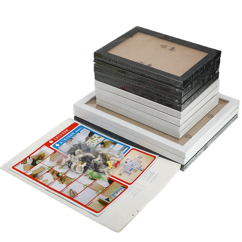 Preise 11 stücke Foto Rahmen Bild Display Wand Hängen Collage Schwarz   Weiß Wand Hängen Bilderrahmen Set Moderne Kunst Home zimmer Büro Decor