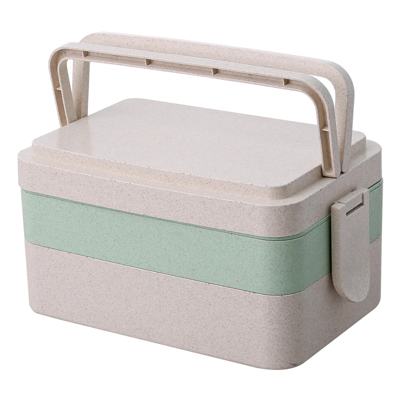 Portable Bento Lunch Boxs Three layer Food Container Microwavable Bento Box With Handle For Kids School Outdoor Picnic  (3)