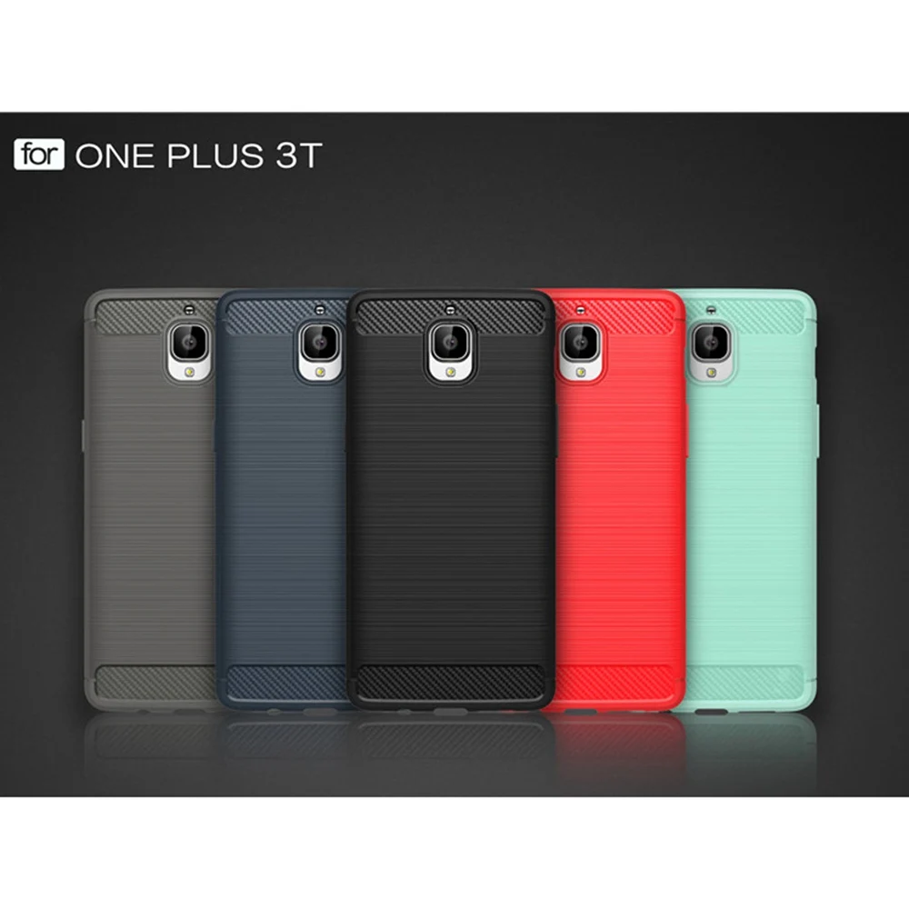 

Ultra Slim Case For Oneplus 3t Case Fashion Carbon Fiber Gel Soft Silicone Back Cover For One Plus 3t TPU Shockproof Phone Cases