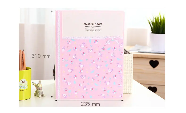 Pasta de Arquivo de Livro de Exibição Bela Flor Livreto Clara Escola 30 - 40 60 80 Bolsos Bolsa Transparente Livro a4 8 40 60 80 Bolsos Saco Transparente livro
