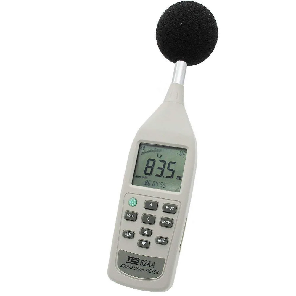 TES 52AA цифрового звука тестер Портативный измеритель уровня ручной Шум 26dB для