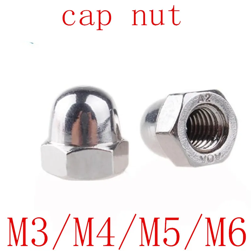 20PCS m3 m4 m5 m6 stainless steel 304 cap nut Acorn Nuts in Nuts from