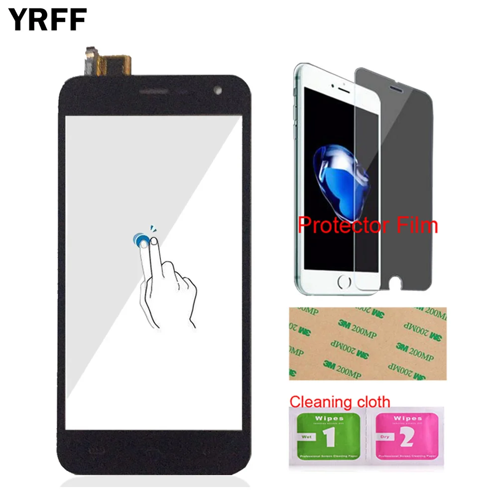 YRFF 5,0 ''мобильный телефон для HOMTOM HT3/HT3 Pro Сенсорный экран дигитайзер Панель переднее стекло Защитная Пленка Клей