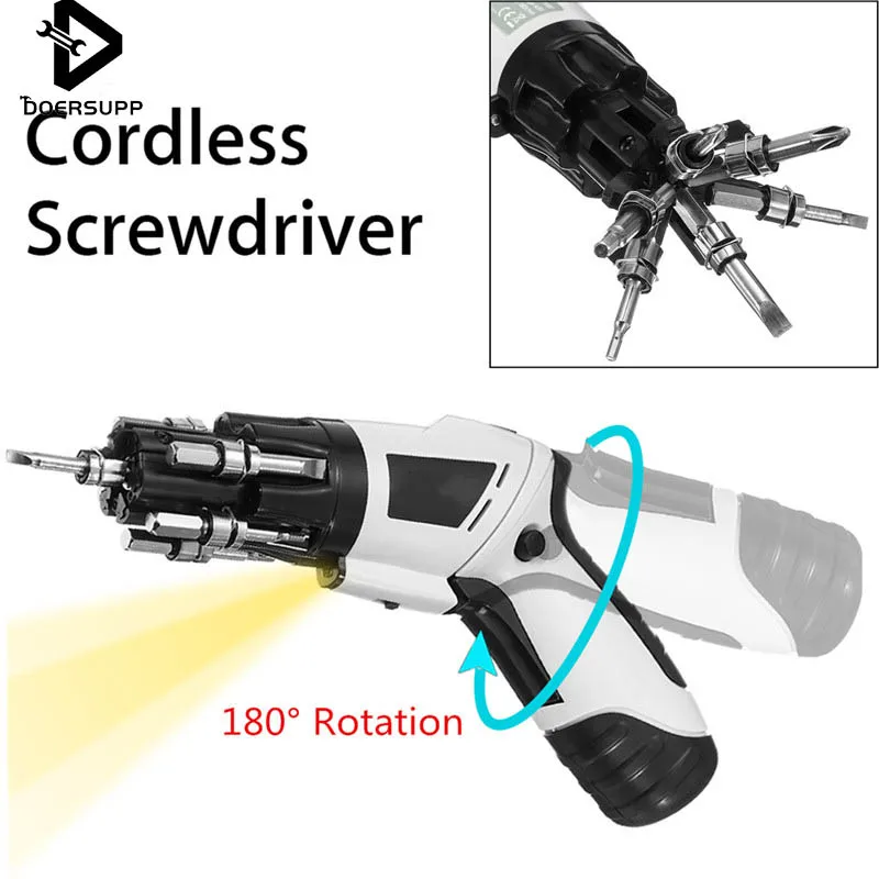 

3.6V Cordless Handhold Electric Screwdriver Wireless Drill Lithium-ion Battery Electric Drill Househeld Multifunction Power Tool