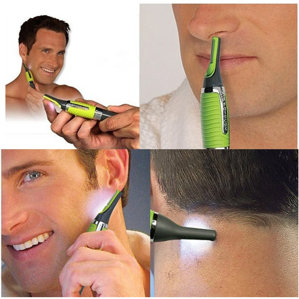 

Micro Precision Eyebrow Ear Nose Trimmer With LED Light Removal Clipper Portable Shaving Electric Shaver Face Care Hair Trimer