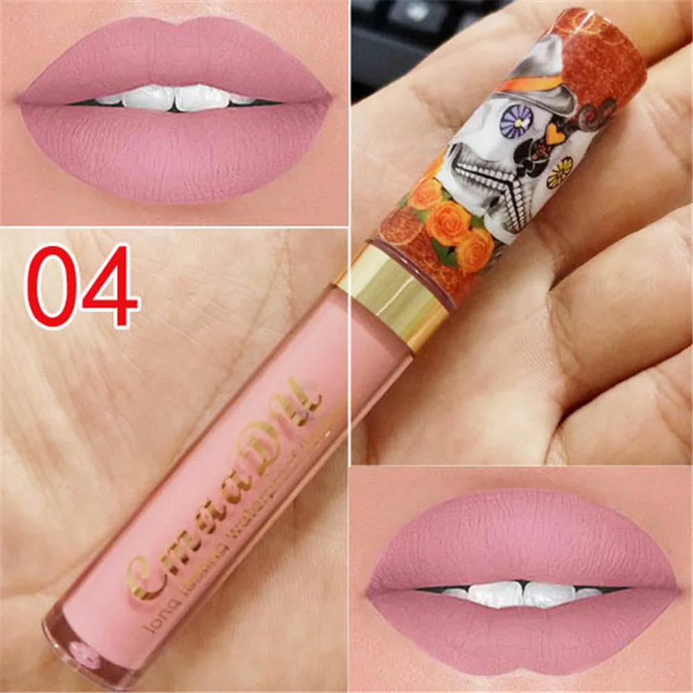 CmaaDu 6 Colors Waterproof Liquid Lipstick Long Lasting Natural Matte Lip Gloss Women Beauty Makeup Cosmetics Lipgloss Maquiagem