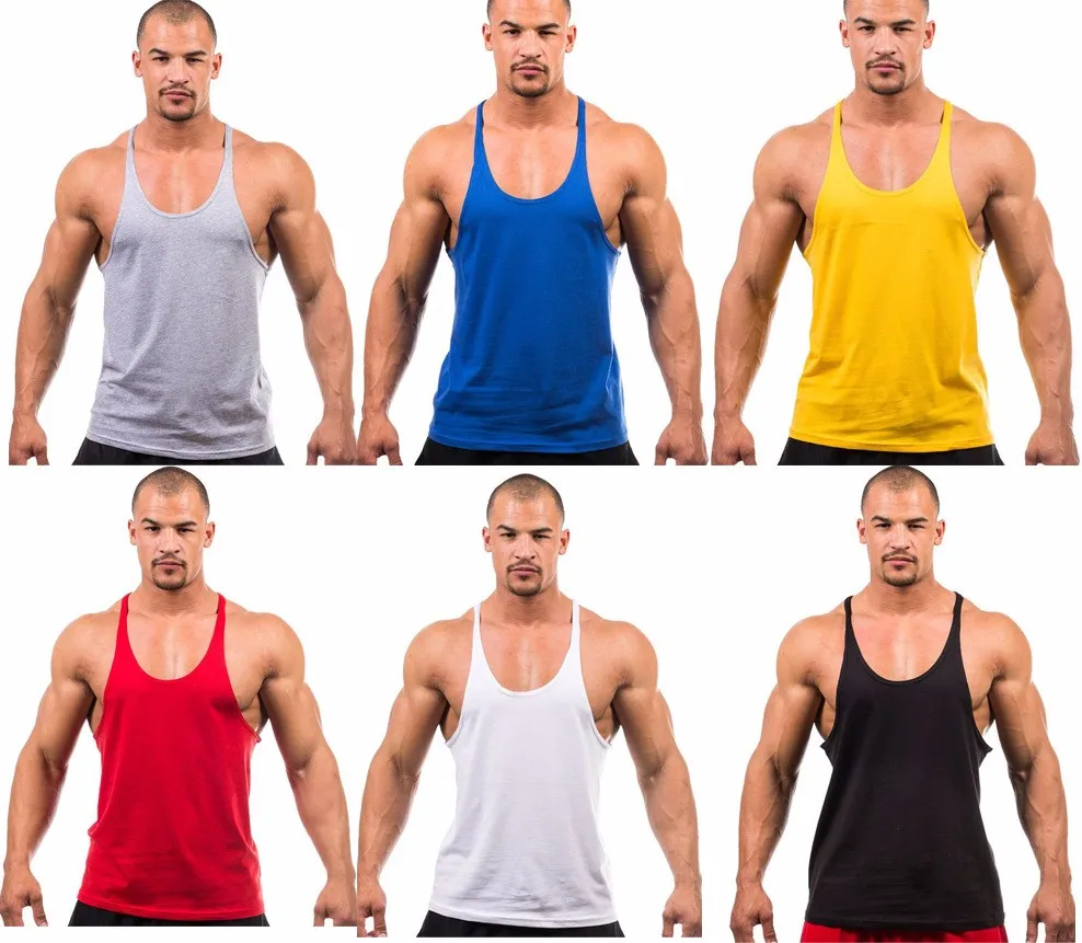 

Free Shipping 10 Patterns Men Sports Vest Bodybuilding Jersey Undershirt And Fitness Gym Men Tank Tops High Quality 100% Cotton