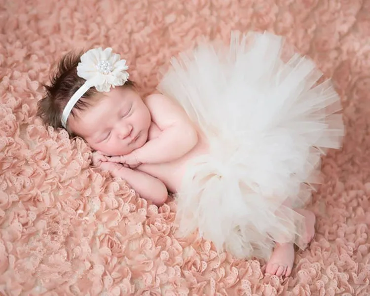 Новая юбка-пачка для новорожденных принцессы, комплект цветковых оголовьев, реквизит для фотосъемки новорожденных, юбка-пачка для маленьких девочек, 13 цветов - Цвет: 2