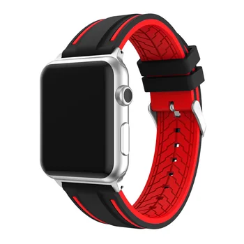 

8 colors band for apple watchs series 2/3/4/5 38mm sport strap for iWatch 42mm Soft Silicone Replacement Silicona adapters