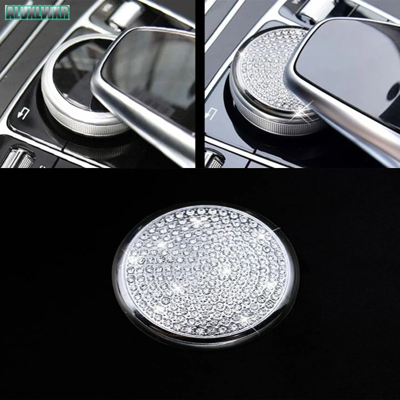 

Automotive Interior Diamond Center Control Knob Decorative Cover Trim FIT for Mercedes-benz GLC C W205 E -class W213 Car-styling